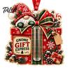 Decorative Hanging Gift Box Gnome Christmas Cash Holder Ornament, Acrylic Pendant for Holiday Tree Decoration, Money Surprise Reveal Kids Adults