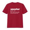 Seester Definition Mom Sister Friend Womens T Shirt Black vintage Washed Stylish fashion Top For Everyday Wear streetwear Soft