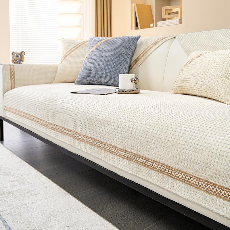 Cream Style Chenille Sofa Cushion Four Seasons Universal Non-Slip High Sense Sofa Cover 2024 New Cover Towel