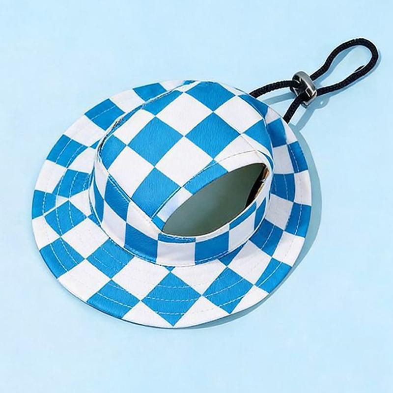 Cappello da Sole Estivo per Gatti con Fori per le Orecchie - Carino Cappellino da Pescatore per Gattini Per Protezione UV Traspirante Cappellino da Sole da Esterno per Gatti