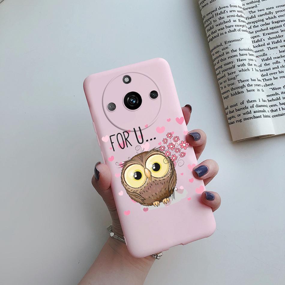 For Realme 11 Pro Plus Case Flower Girl Heart Cute Phone Case Back Cover For Realme 11 11Pro+ 5G Silicone Protection Bumper Capa