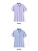 2025 Sommer Damen Stretch Basic Polokragen T-Shirt