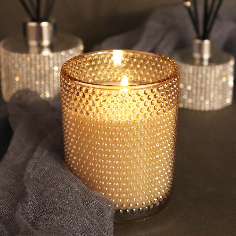 RAINCOAST Best Selling Big Candle 210G Retro Crystal Candles Scented Luxury 84*84*106mm