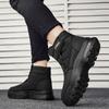 2026 Winter New Men's High Top Thick Soled Casual Snow Boots Warm Comforatble Fashi Versatile Plush Cott Chunky Short Boots