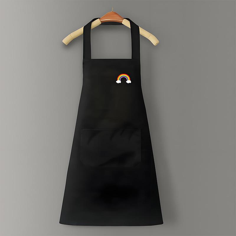 

Waterproof Oil-Resistant Apron with Wipeable Hands, Stylish Kitchen Bib for Home Bakery Flower Shop Restaurant Work