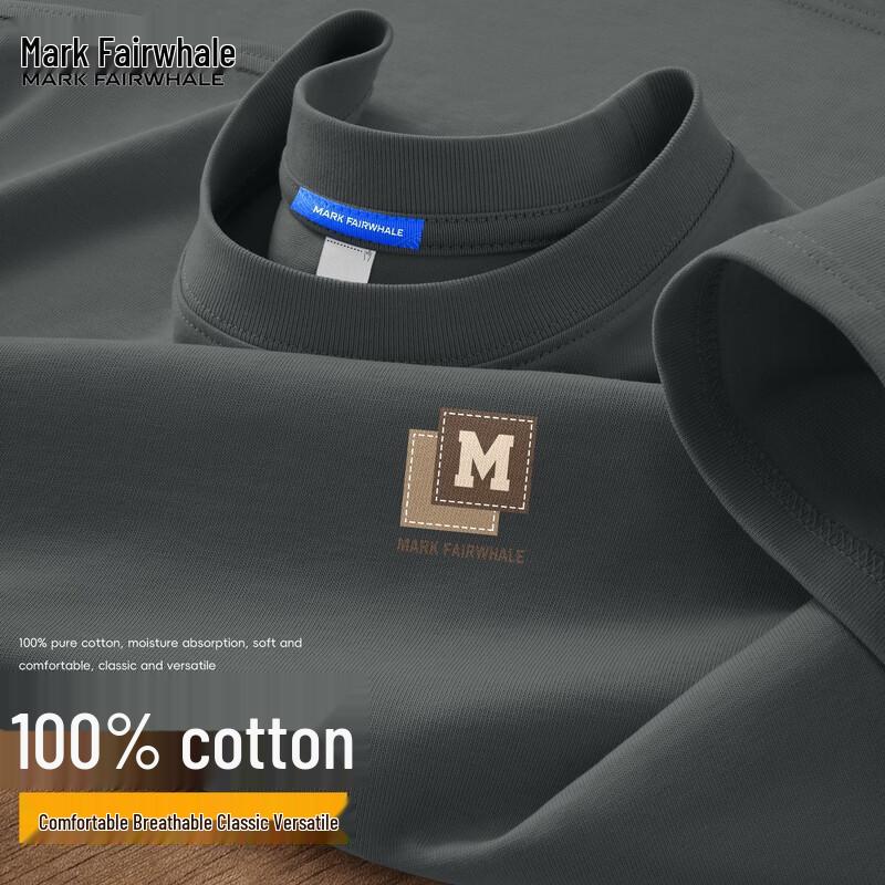 

Mark Fairwhale Men s Pure Cotton Short-Sleeve T-Shirt L