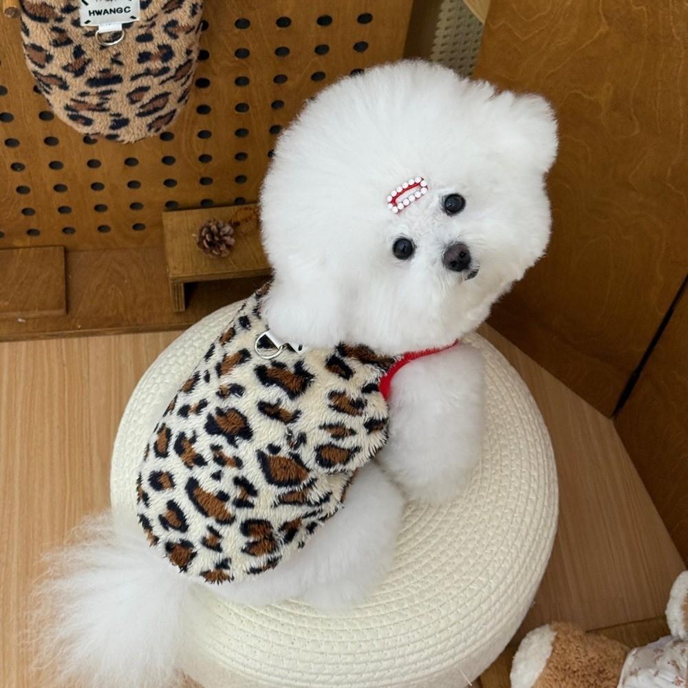 Fleece Warm Pet Jacket with D-Ring Dog Vest New Pug Teddy Coat  Chihuahua Outfits