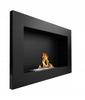 Závěsný biokrb 65X40X12 cm Regulace plamene Černý Strukturovaný matný
