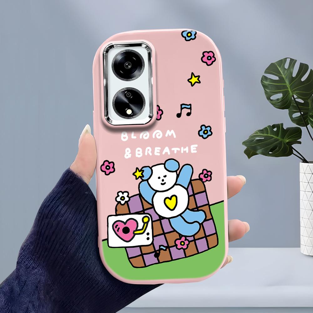 Ensfarget Sølvkant Linse Myk Flytende Silikon Støtsikkert Telefondeksel for iPhone Samsung Huawei Honor Xiaomi Redmi OPPO Realme Vivo Infinix Tecno