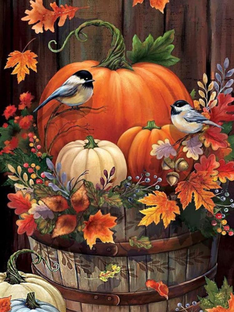 New Diamond Drawing 5DDIY Square/Round Diamond Mosaic Pumpkin Cat Jewelry Embroidery Halloween Picture Home Decoration Gift