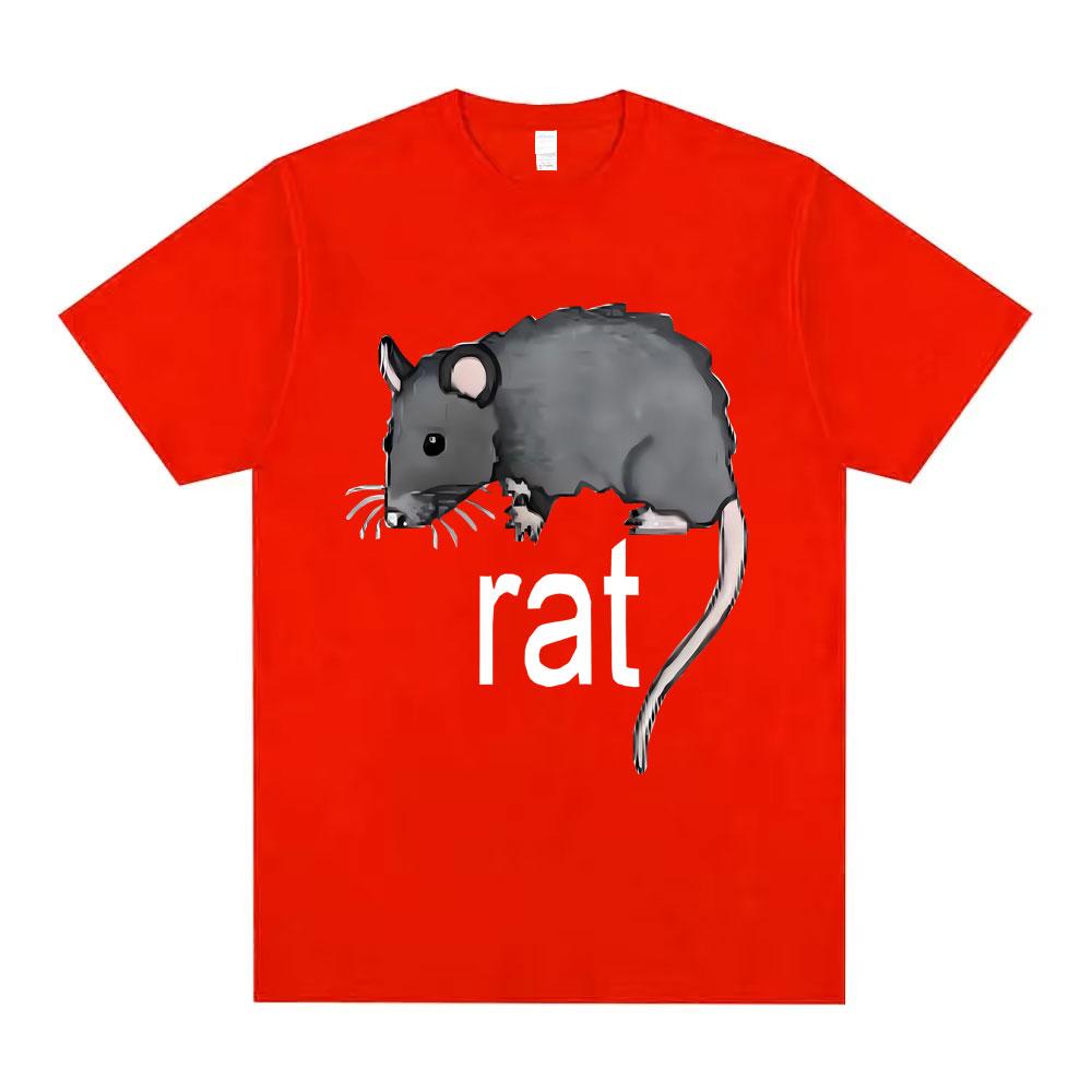 Funny Rat Meme Tshirt Unisex Unisex Clothing Casual Oversized Short Sleeve T Shirts Unisex Fleece Cotton Tshirts Novelty Clothes