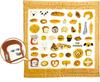 Ensky Bread Thief Hand Towel with 340 X 360 X Cotton Applique, Approx. 2mm,