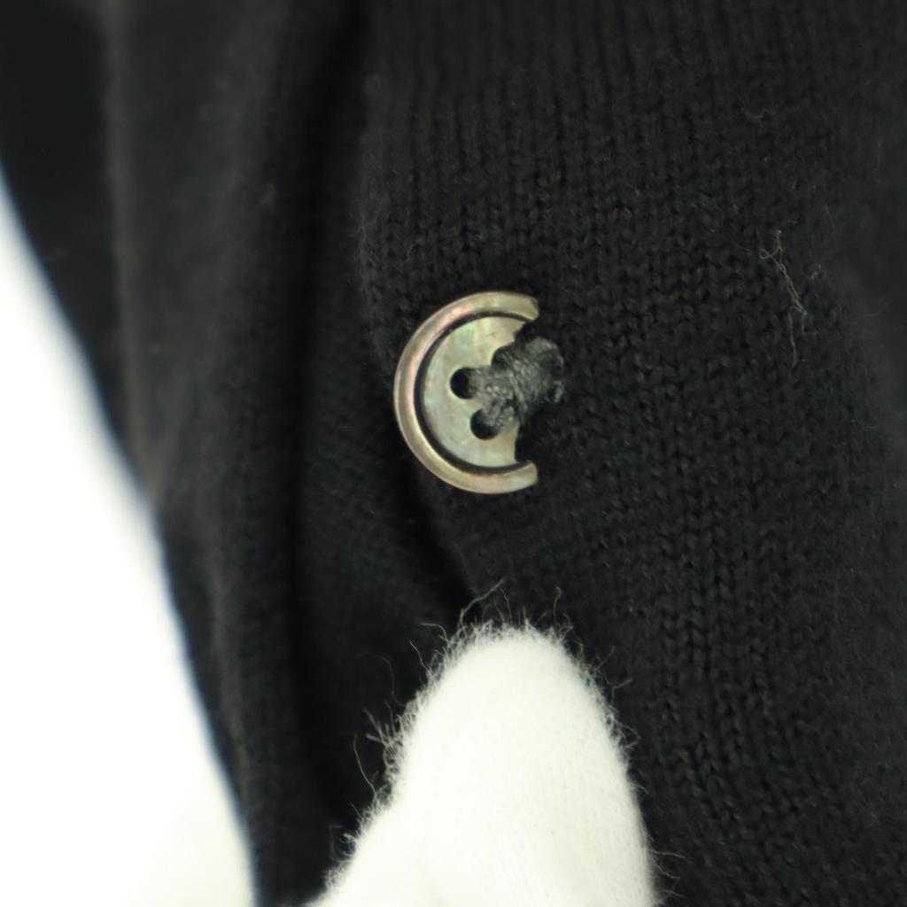 RALPH LAUREN One point logo Long sleeve knit cardigan L black Women Used
