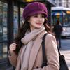 Women's thickened knitted wool hat autumn and winter imitation mink hair outdoor cold-proof star anise beret children