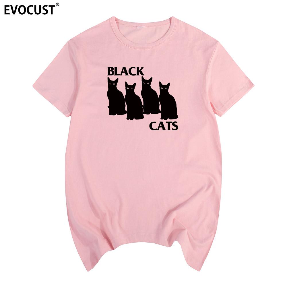 Black Cat Short Sleeve Tshirt Cotton Unisex T Shirt New Tee Tshirt Unisexs Unisex Fashion