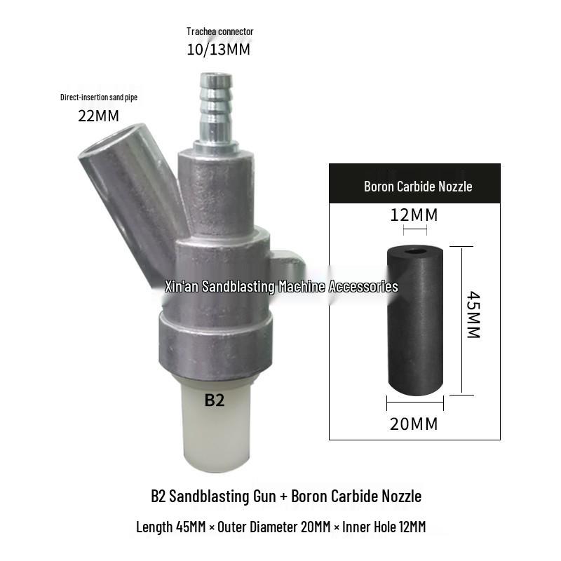 Type B Boron Carbide Sandblasting Nozzle for Manual & Automatic Rust Removal Machines