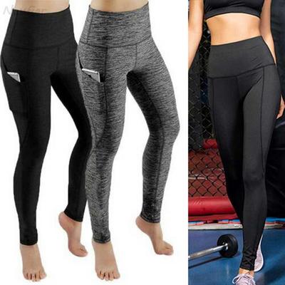 Hoge Taille Elastische Workout Dames Yoga Legging Buikcontrole Gerimpelde Billen Met Zak Broek Naadloze Gym Compressie Tights