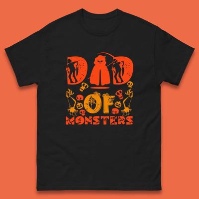 Dad Of Monsters Halloween Spooky Dad Dadster Halloween Costume Mens Tee Top