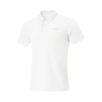 Li Ning Cool Dry Kurzarm Poloshirt Unisex Oberteile Standard-Weiß APLV053-2