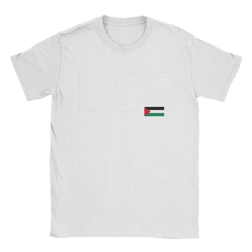 Gaza Palestine Flag  T Shirts Men's  Pure Cotton Novelty T-Shirt Round Collar  Tee Shirt Short Sleeve Clothing Gift Idea