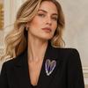 Hand-Made Enamel Brooch Pin Sparkling Rhinestone Lapel Pin Brooch New Angel Wings Brooch  Women