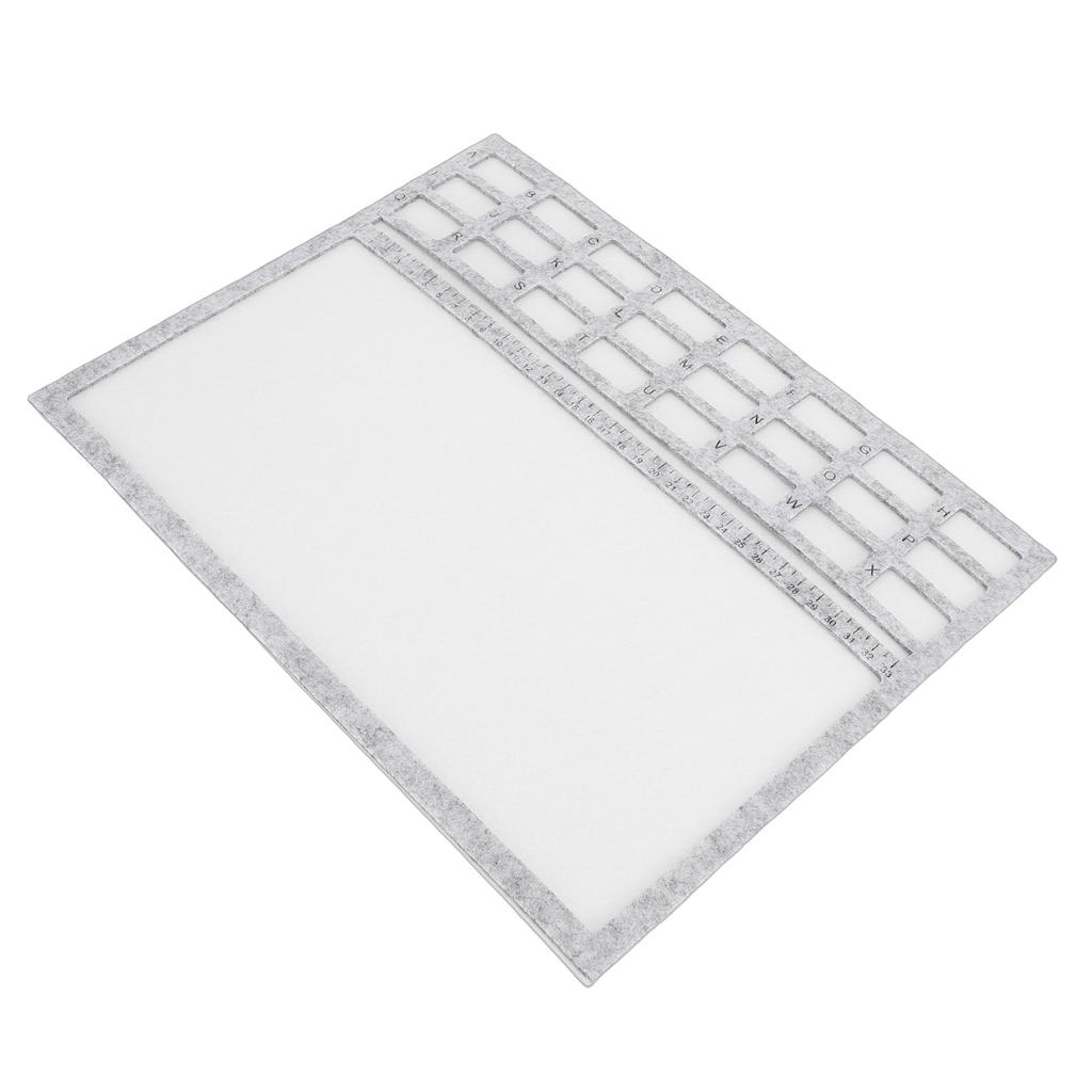 3PCS Rectangle Bead Mat Felt Beading Tray with Centimeter Alphabetic Scale for   Art Crafts Jewelry Making Bead Supplies