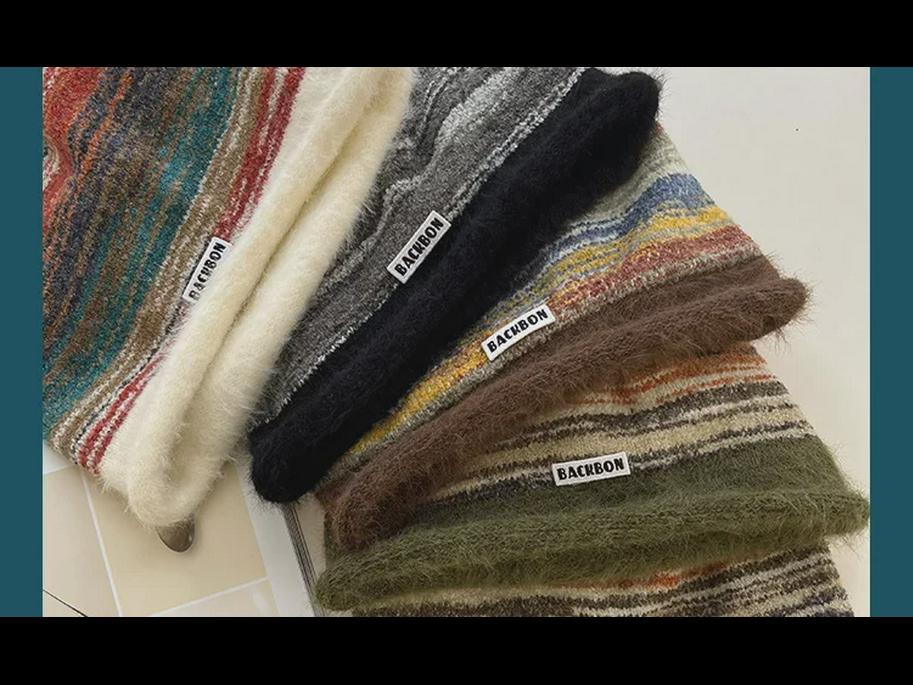 Women's Trendy Mixed Color Baotou Hat - Warm, All-Match Cold Protection for Large Head Circumference In Autumn & Winter