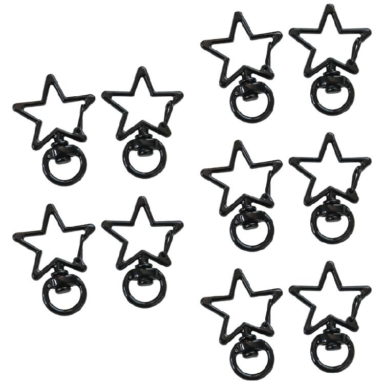 Разноцветные застежки-карабины в форме звезды Сплав Модные аксессуары Инструмент для креативного рукоделия чёрный