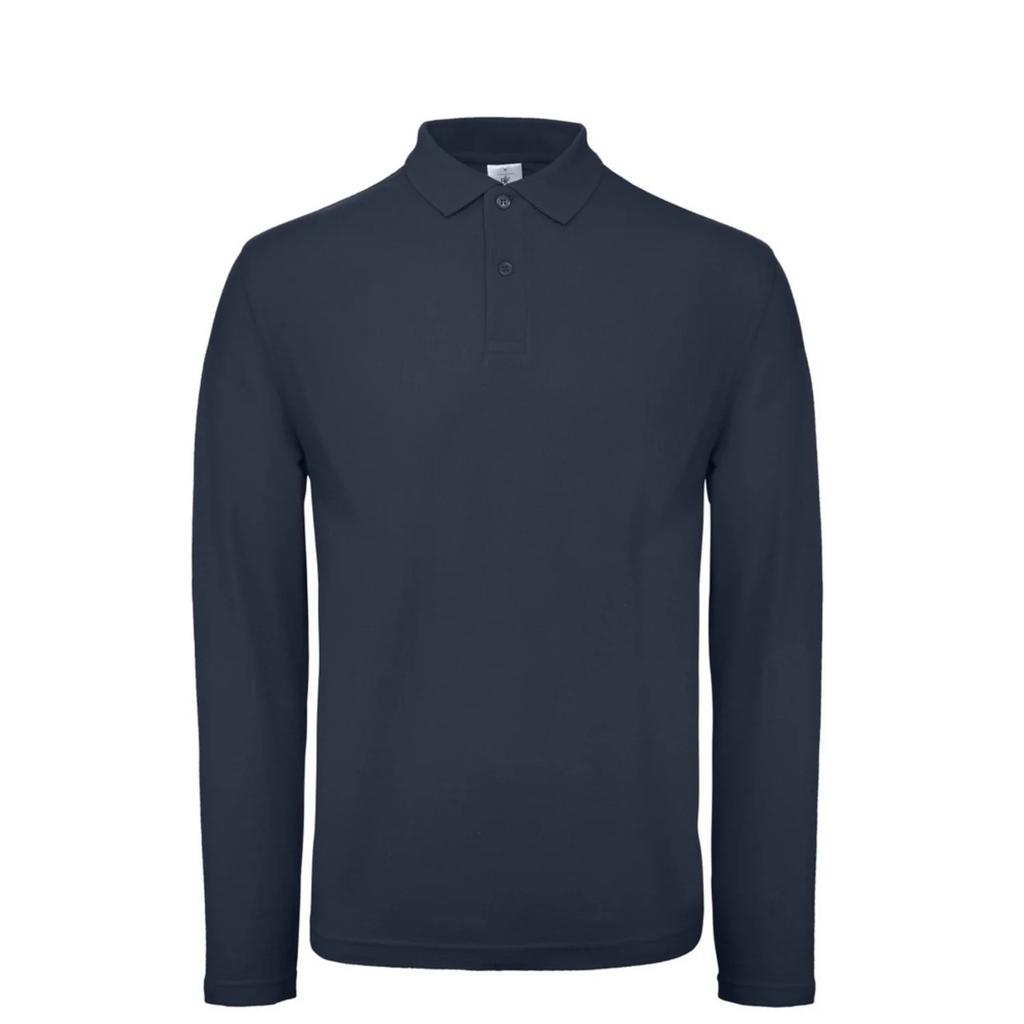 B&C Mens ID.001 Long-Sleeved Polo Shirt