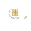 Decorative Mini Brass Cabinet Hinges 10 - 25PCS, Small Hardware for Jewelry Boxes Wine Cabinets Small Cabinet Doors