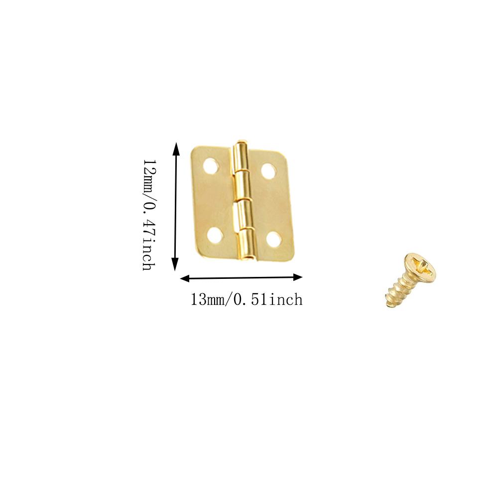 Decorative Mini Brass Cabinet Hinges 10 - 25PCS, Small Hardware for Jewelry Boxes Wine Cabinets Small Cabinet Doors