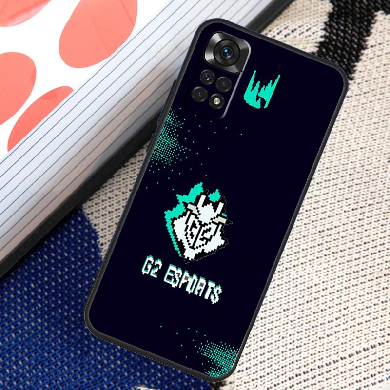 G2 ESports Case For Xiaomi Redmi Note 10 11 Pro 8 9 12 Pro 11S 10S 9S Redmi 9 10 12C 9C 10C Back Cover