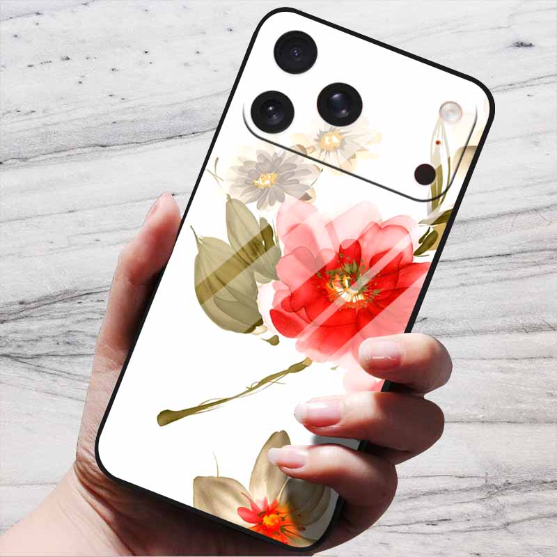 Cute Case For iPhone 17 Pro Plus Capa 17 Pro Max Bumper Luxury Tempered Glass Hard Back Cover iPhone17 Air Funda Animal Patterns