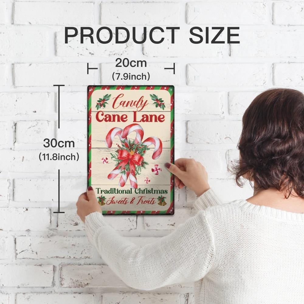 Vintage Merry Christmas Metal Posters Tin Signs Wall Decor Fresh Baked Cookies Cakes Treats Hot Cocoa Bar