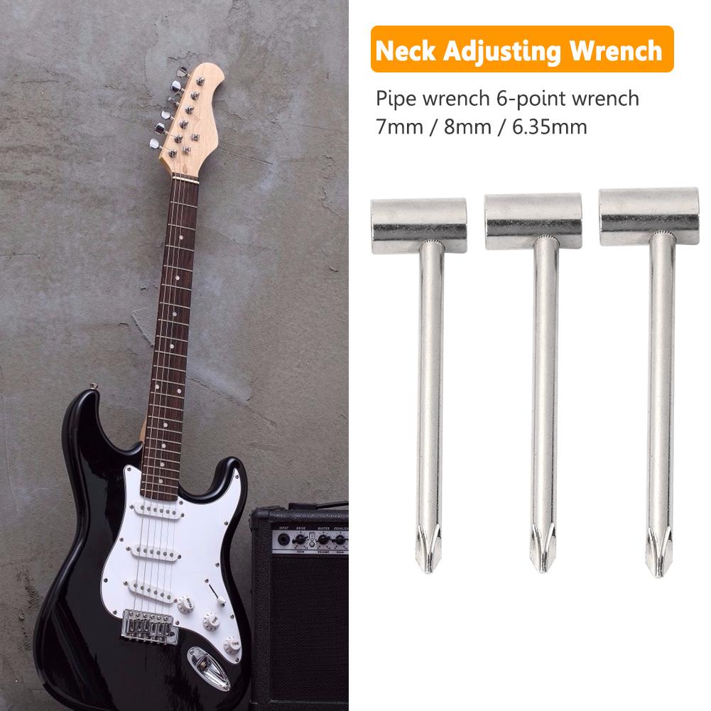 7/8/6.35mm Guitar Pipe Hexagon Socket Metal Guitar Truss Rod Wrench Repair Tool