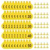 50Pcs Livestock Cow Cattle TPU Ear Tag Signs With Word Ear Tags 01-50 TPU Precision Ear Tags Farm Animal Identification Card