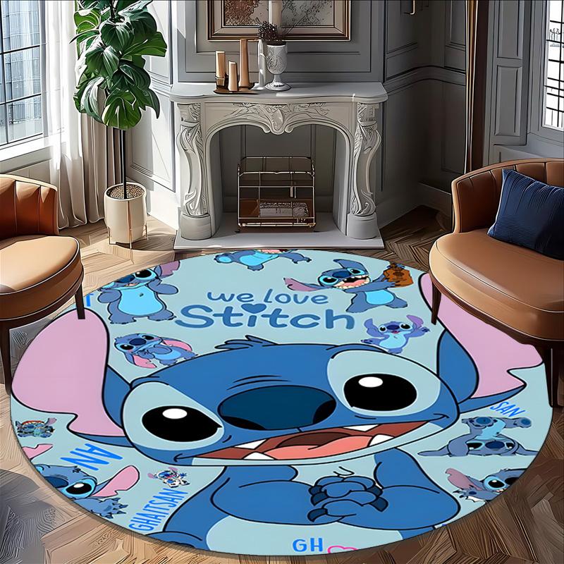 1pc S-Stitch1 Carpet, Round Rug, Comfortable, Suitable for Entryways, Living Rooms, Office, And Bedrooms, Christmas Decoration