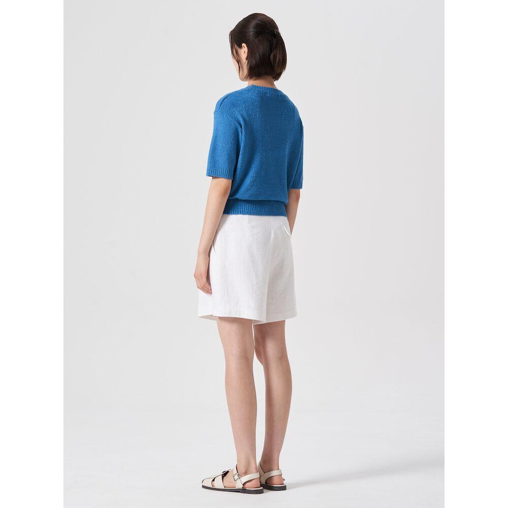 8SECONDS Lettering Round Neck Short Sleeve Pullover Blue (324751Ly8P)