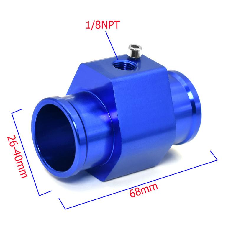 1/8NPT Water Temp Sensor Temp Radiator Water Temp Joint Pipe Sensor 26mm 28mm 30mm 32mm 34mm 36mm 38mm 40mm Hose Adaptor Custom