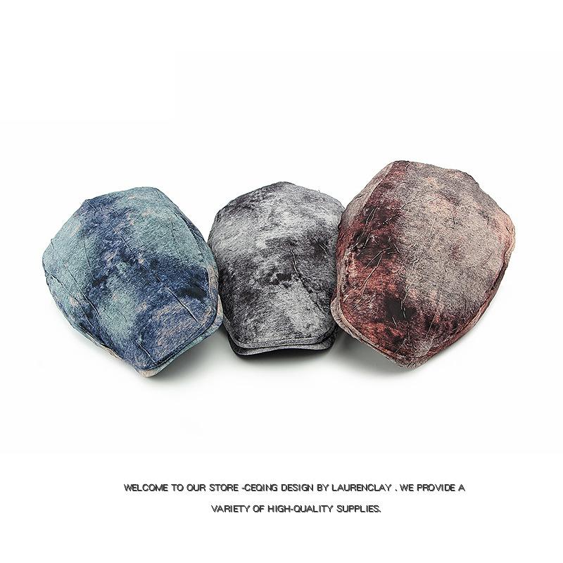 Spring Summer Tie-Dyed Starry Sky Color Cap Women British Retro Forward Cap Men Peaked Cap