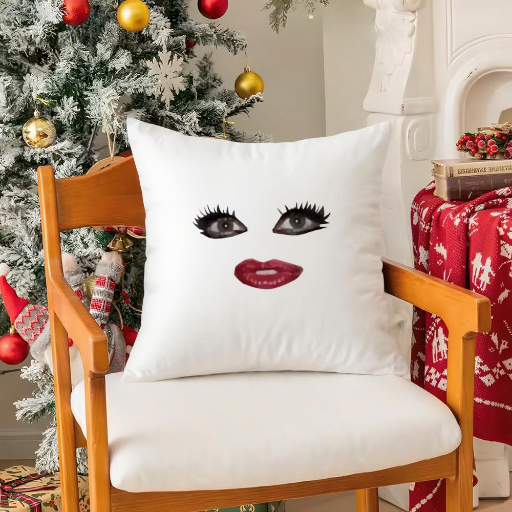 Federa Cuscino Divertente Meme Lady Gaga Peluche Corto Setoso con Cerniera Invisibile Antipolvere Copricuscino Divano per Decorazione Casa