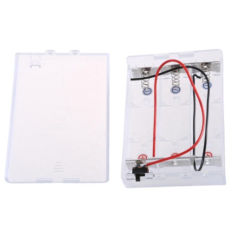 21700 Battery Storage Box Batteries Holder For 3 Cell Storage With Switching Clear For LED Lights And Electronics