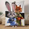 1 peça, Personagens do Filme Zootopia Cobertor de Decoração para Casa Perfeito para Sofá, Divã, Cama, Viagem, Acampamento, Carro, Praia, Soneca no Escritório Manta Macia Presente
