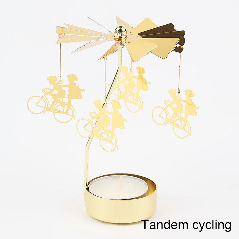 Revolving Lantern Home Decor Candle Holders Wedding Decoration Accessories Candlesticks For Candelabro Centerpiece Vintage