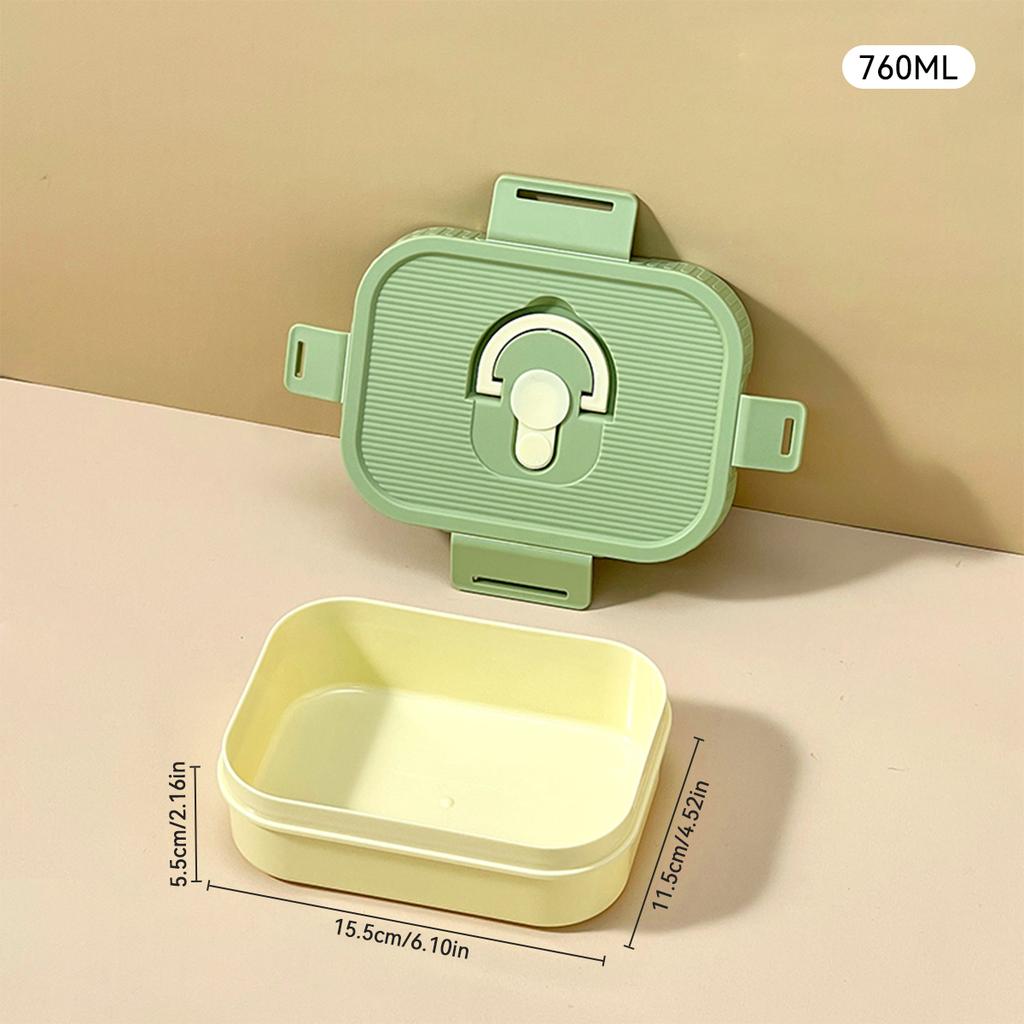 WORTHBUY Portable Plastic Lunch Box With Compartment Microwave Heatable Fruit Salad Lunch Container Student Leak-proof Bento Box