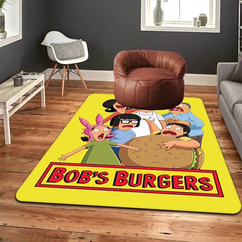 Bob's Burgers Rug Floor Mat for Living Room or Bedroom Soft and Comfortable Carpet a Gift for Birthday and Holiday.