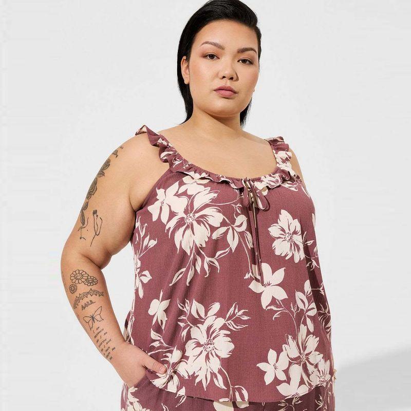 

T-shirt V-neck Sleeveless Outer Wear Cotton and Linen Belly Covering Camisole Purple-defective 3