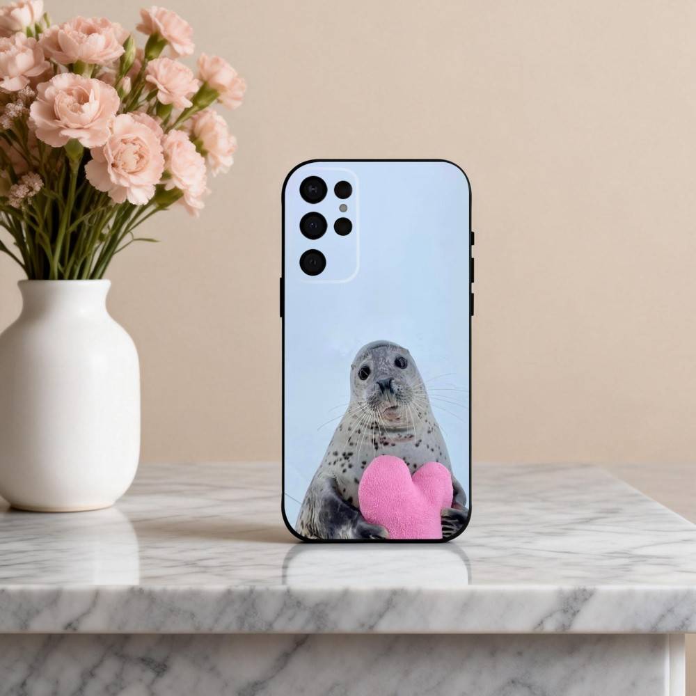 S-Seal F-Funny C-Cute Phone Case For Samsung S25,S24,S21,S22,S23,S30,Ultra,S20,Plus,Others Soft Black Case