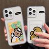 Card Slot Holder Silicone Wallet Pocket Case For Xiaomi Redmi Note 11 12 13 iPhone 17 16 15 Tecno Spark 10C Infinix Note 30 Cover Clear Phone Bumper