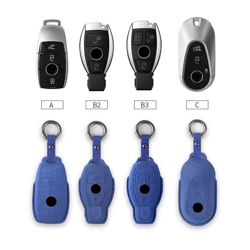 Car Key Case Cover For Mercedes Benz A B C E S Class W204 W205 W212 W213 W176 GLC CLE CLA GLB GLC GLS AMG W177 W222